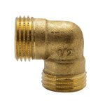 Raccord coud� laiton m�le - m�le 1 - 2