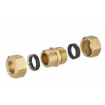 Raccord - nt noyon & thiebault - raccord joint mixte - �12 - laiton - �tanch�it� par joint caoutchouc ...