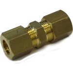 Raccord - laiton - union droit - Ø 6 mm - olives imperdables - couleur laiton Raccord - laiton - union droit - Ø 6 mm - olives imperdables - couleur laiton