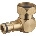 Raccord laiton pour dvidoir arrosage coud femelle ecrou tournant 20x27 (3 / 4) - raccordement automatique ...
