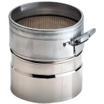 Raccord malle / femelle polyfix collier en inox 304 155 / 161 pour conduit tubage de poele ou cheminee ...