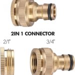 Raccord robinet tuyau arrosage - haopyou - 2 en 1 - laiton massif - rsistant  la corrosion - 3 / 4 ...