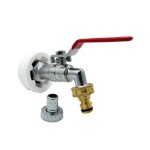 Raccord s56x4 male avec robinet laiton sortie raccord rapide pour futs  bondes -