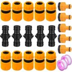 Raccord tuyau darrosage 10� 1 / 2 tuyau rapides raccord 5� double connecteur de tuyau et 5� 3 / 4 connecteur ...