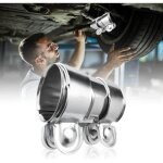 Raccord de tuyau déchappement 50 mm en acier inoxydable - collier déchappement universel avec 2 colliers ... Raccord de tuyau déchappement 50 mm en acier inoxydable - collier déchappement universel avec 2 colliers ...