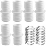 Raccord tuyau piscine 38 mmadaptateur tuyau arrosage 6 pcsaccessoires piscine avec 12 pcs acier colliers ...