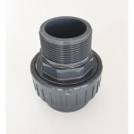 Raccord union filet�e 3 pi�ces 63mm � coller vers filetage � visser 2 pvc pression