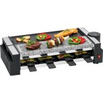 Raclette / grill - clatronic - rg 3678 - 8 personnes - 1200 watt - anti - adhsif