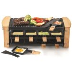 Raclette / grill - kitchen chef - 8 personnes - 1200w - finition bois