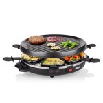 Raclette / grill - princess - 6 casseroles - plaque gril amovible - 800 w