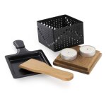 Raclette individuelle - cook concept - � la bougie - noir et marron
