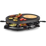 Raclette multifonction pour 8 personnes plaque 43 x 30 cm pour grillades cr�pes et pierre � cuire thermostat ...