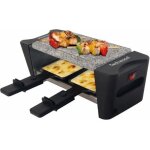 Raclette avec pierre de cuisson duo 2 mini poêlons anti adhérents noir Raclette avec pierre de cuisson duo 2 mini poêlons anti adhérents noir
