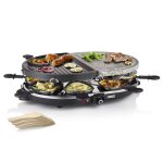 Raclette en pierre princess 162710 - 8 poêles - revêtement antiadhésif - 1200 w Raclette en pierre princess 162710 - 8 poêles - revêtement antiadhésif - 1200 w