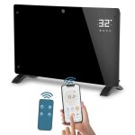 Radiateur convecteur - hengda - 2000w - contrle app - minuteur 24h - verre noir