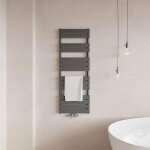 Radiateur eau chaude anthracite vertical classique basse temprature avec tubes panneaux en acier chauffage ...