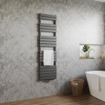 Radiateur eau chaude anthracite vertical classique basse temprature avec tubes panneaux en acier chauffage ...