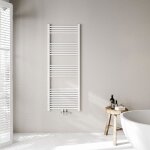Radiateur eau chaude blanc vertical classique basse temp�rature avec tubes ronds en acier chauffage central ...