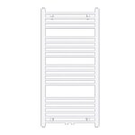 Radiateur � eau chaude mural mai & mai 50x100 blanc en acier inoxydable