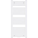 Radiateur � eau chaude mural mai & mai - blanc - 50x120 cm - chaleur douce - acier inoxydable