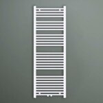 Radiateur � eau chaude mural mai & mai - blanc - 50x140 - acier inoxydable