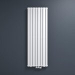 Radiateur � eau chaude mural mai & mai fv blanc 180x61 cm en acier double couche