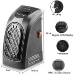 Radiateur lectrique - chauffage air soufflant - ventilateur chauffe mini puissant 300w - noir - programmable ...