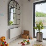 Radiateur �lectrique connect� 2000w double syst�me de chauffe horizontal blanc molia