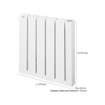 Radiateur �lectrique connect� � inertie fluide 1000 w - acova - alcantara - blanc - horizontal - programmable ...