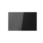 Radiateur lectrique fixe  inertie sche cramique faade en verre 1500w bestherm iris horizontal noir ...