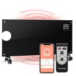 Radiateur lectrique - klarstein - bornholm smart - 2000 w - programmable - mobile - noir