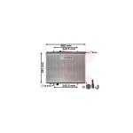 Radiateur moteur pour peugeot 206 davant 2002 version 1. 4hdi / 1. 9d / 2. 0hdi