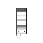Radiateur de salle de bain électrique avec résistance 1200w 500x1200 mm anthracite droit avec raccord ... Radiateur de salle de bain électrique avec résistance 1200w 500x1200 mm anthracite droit avec raccord ...