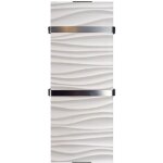 Radiateur sèche serviette - cheminarte - ondulation - 1200 w - aluminium - blanc Radiateur sèche serviette - cheminarte - ondulation - 1200 w - aluminium - blanc