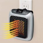 Radiateur soufflant - 800w mini ventilateur de chauffage en cramique - gris - affichage led -  distance ...