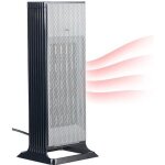 Radiateur soufflant cramique - carlo milano - 2000 w - gris - salle de bain - electrique
