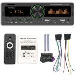Radio cd lecteur mp3 steacutereacuteo de voiture autoradio fm am bluetooth fm am simple din 12v 1 din ...