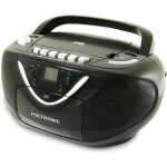 Radio cd / mp3 - metronic - 477131 - lecteur de cassette - haut - parleurs 2x3w - noir