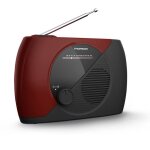 Radio fm portable - rt353 - rouge et noire