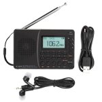 Radio pour personnes �g�es garosa - fm / am / sw - affichage num�rique - batterie au lithium - noir