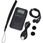 Radio portable mini radio de poche avec haut - parleur fm / am num�rique st�r�o dsp r�cepteur avec r�veil ...