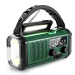 Radio portable de polyvalente pour outdoor am / fm recharge manivelle solaire et usb 10000mah power bank ...