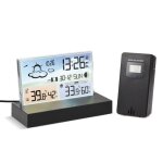 Radio - rveil affichage numrique couleur thermomtre intrieur et extrieur hygromtre avec prvisions ...
