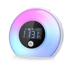 Radio r�veil matin avec effets lumineux - 3 sons naturels - 5 lumi�res color�es