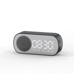 Radio - rveil - bluetooth - noir - double alarmes - radio fm - rechargeable usb