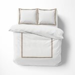 Raffinement naturel - housse de couette lauraline 260 x 240 cm en coton et lin