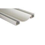 Rail bas aluminium - homewell - 3m - satin argent - coulissant  gauche - notice de montage incluse
