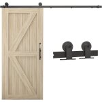 Rail pour porte coulissante wolfbird 6ft / 183cm noir rustique kit accessoires