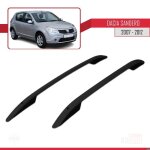 Rails de toit - dacia sandero 2007 - 2012 - barres cross - mod�le adh�sif - noir