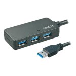 Rallonge active usb 3. 0 - pro - 10m - hub 4 ports - noir - connecte jusqu 4 priphriques